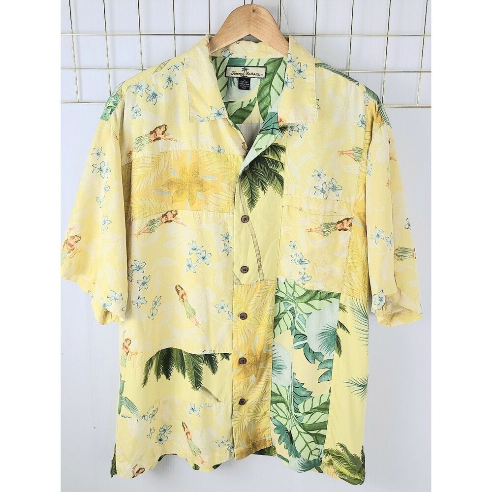 Tommy Bahama Undercover Hawaiian Hula Girl Silk Button-Down Shirt